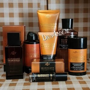 Bath & Body Works MAHOGANY TEAKWOOD 8PC Men’s Collection Set Bundle
